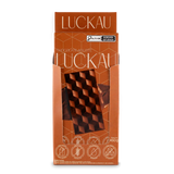Display Barras Chocolate Ao Leite - Zero Adição de Açúcares, Lactose e Glúten - Luckau - 6 unidades de 75g - 450g