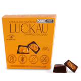 Display Bombom Chocolate 70% Cacau recheado com creme de Caramelo Salgado - Zero Adição de Açúcares, Lactose e Glúten -