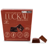 Display Bombom Chocolate 54% Cacau recheado com creme de Avelã - Zero Adição de Açúcares, Lactose e Glúten - Luckau - 18 unidades - 198g total