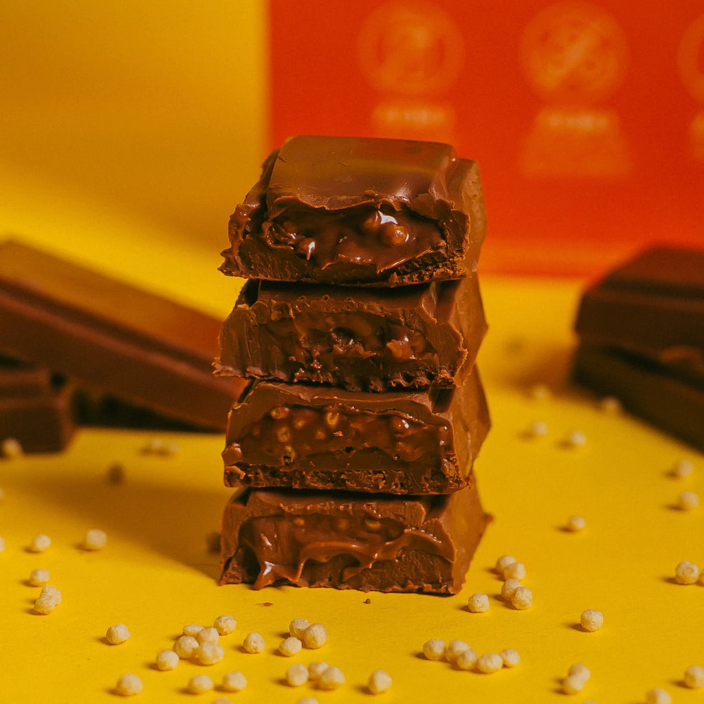 Display de Barra Recheada de Chocolate Ao Leite Crunch com Crispies de Quinoa - Zero Poliol, Adição de Açúcares, Lactose - imagem 2