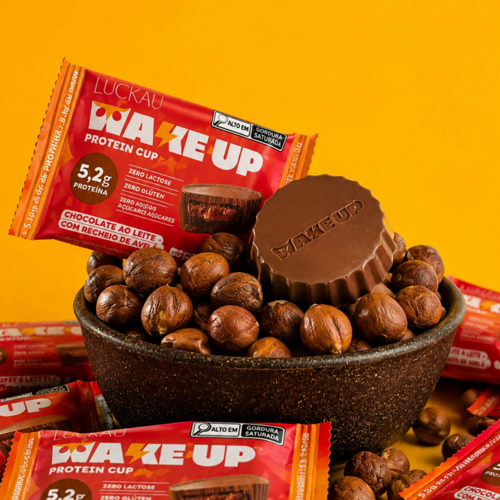 Protein Cup 25% Proteina - Chocolate ao Leite Proteico Recheado com Avelã Proteico - Zero Glúten, Lactose e Adição de Aç - imagem 2