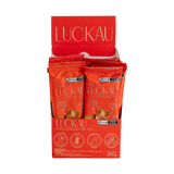 Display Barras Chocolate Branco Doce de Leite - Zero Adição de Açúcares, Lactose e Glúten - Luckau - 12 unidades de 20g