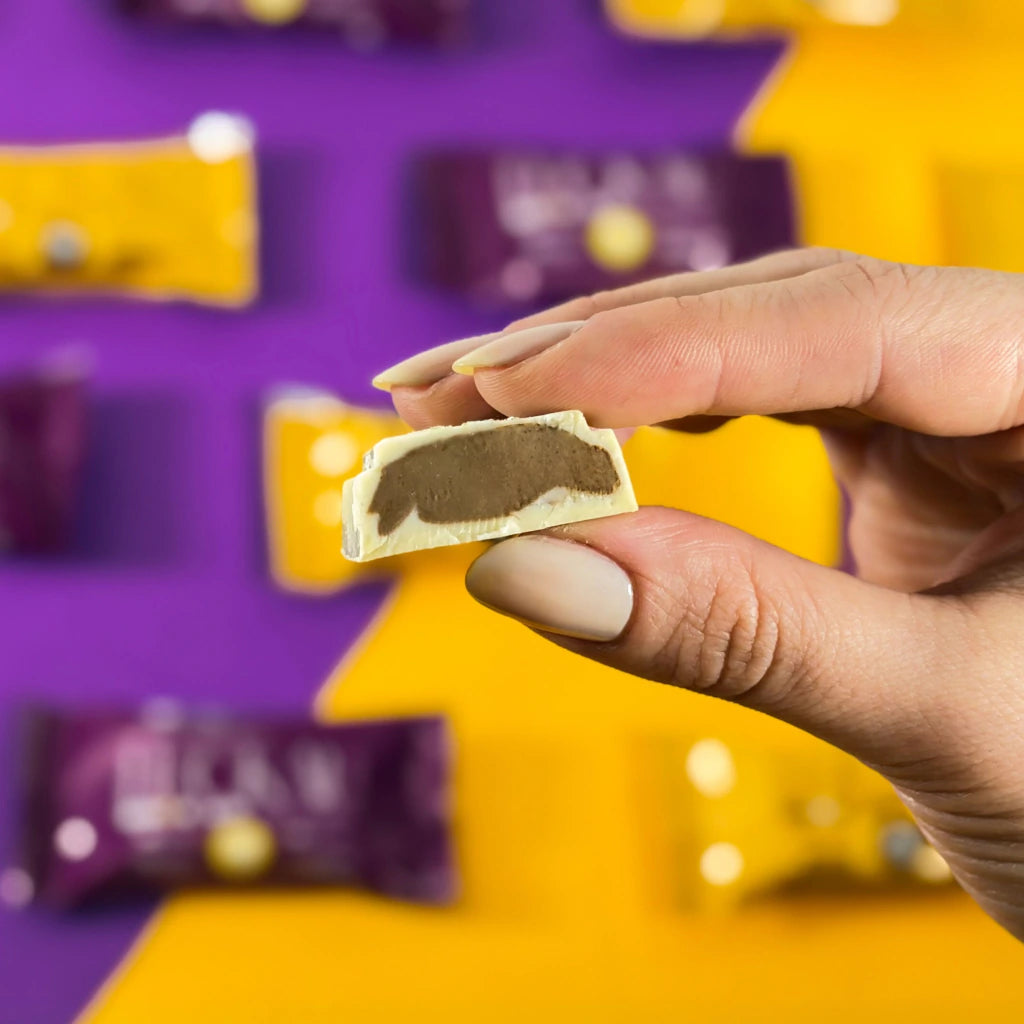 Creatina Micronizada em Barra de Chocolate Branco com Creme de Avelã - Zero Glúten, Lactose e Adição de Açúcares -12 uni - imagem 3