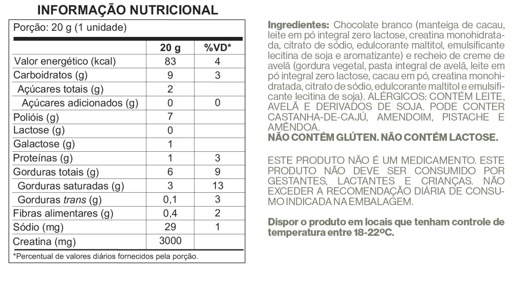 Tabela Nutricional