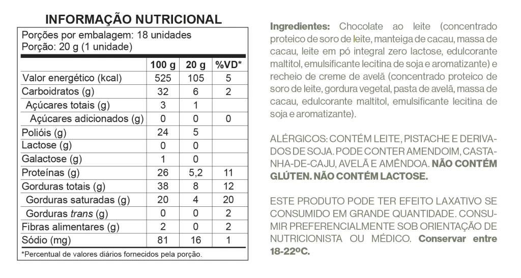 Tabela Nutricional