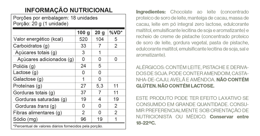 Protein Cup 25% Proteina - Chocolate ao Leite Proteico Recheado com Pistache Proteico - Zero Glúten, Lactose e Adição de - imagem 6
