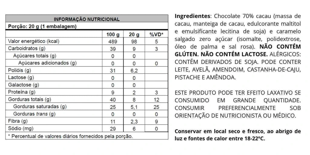 Tabela Nutricional