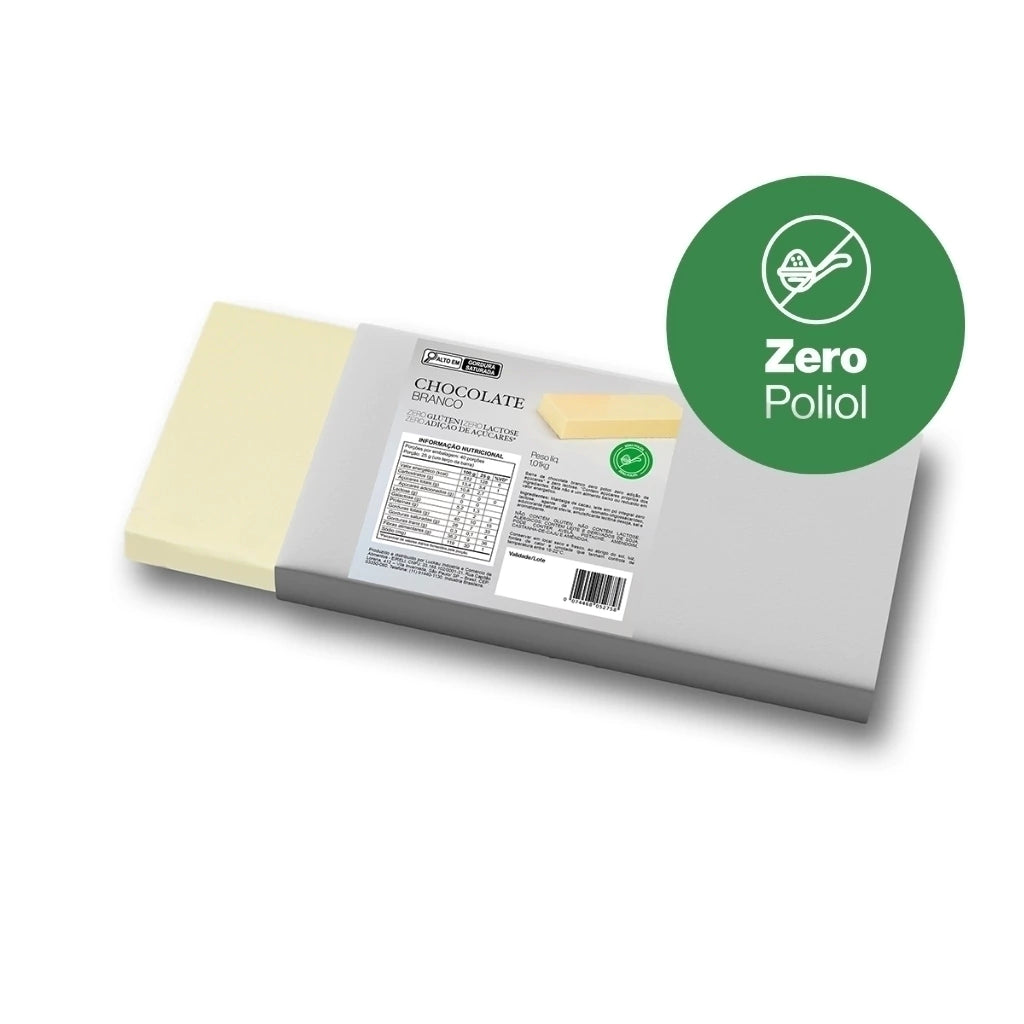 Barra Chocolate Branco – Zero Poliol - 1,01kg