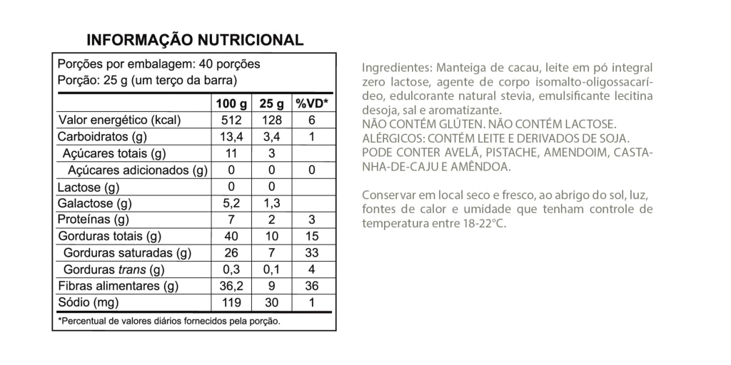 Barra Chocolate Branco – Zero Poliol - 1,01kg - imagem 4
