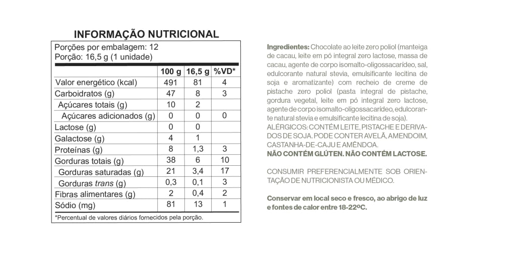 Tabela Nutricional
