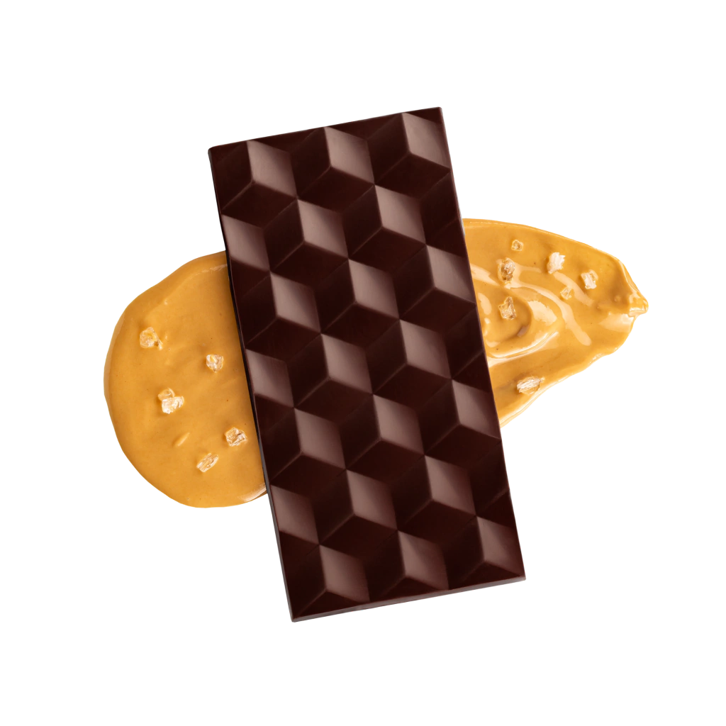 Barra Chocolate 70% Cacau Caramelo Salgado Vegana - Zero Adição de Açúcares, Lactose e Glúten - Luckau - 75g - imagem 2